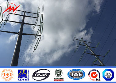 Cina Powder Coating 30FT Philippine Galvanized Steel Power Pole with Cross Arm fornitore