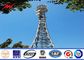 Torre unipolare elettrica d'acciaio di telecomunicazione galvanizzata alta tensione fornitore