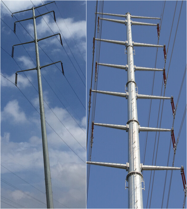 Gr50 strutture di distribuzione del palo di energia elettrica del materiale 2.5mm per la linea di trasmissione 1