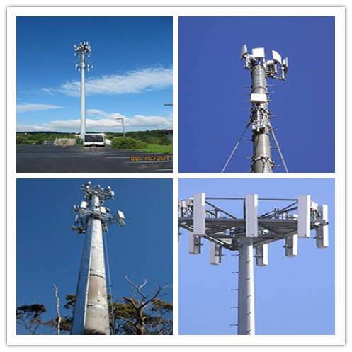 Torre unipolare elettrica d'acciaio di telecomunicazione galvanizzata alta tensione 1