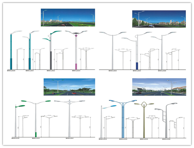 rivestimento solare di potere del braccio di palo di iluminazione pubblica di 160km/H 10m 12m singolo 0