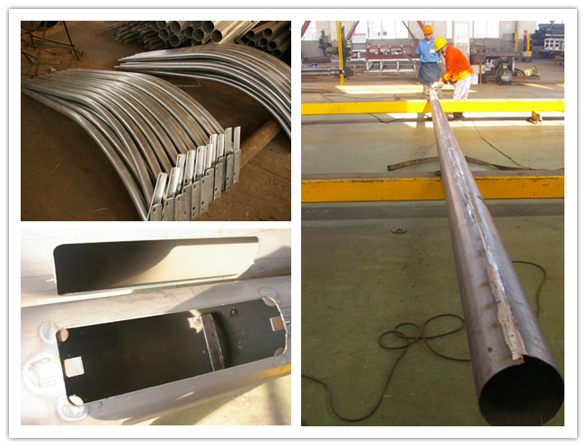 Sostituzione pratica tubolare d'acciaio galvanizzata elettrica di pali di potere del metallo di Q420 Q460 1