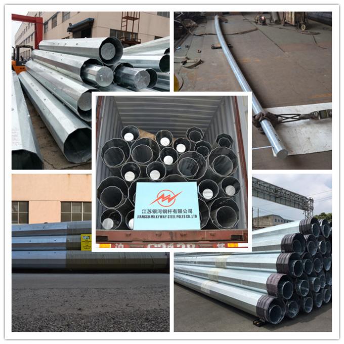 Metallo Palo d'acciaio tubolare del tubo galvanizzato Pali del trasporto di energia di ASTM A123 per il CCTV 1