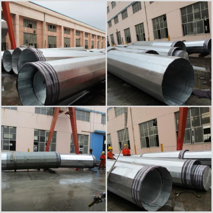 10m 12KN Africa Palo tubolare d'acciaio standard con il trattamento di superficie di galvanizzazione 1