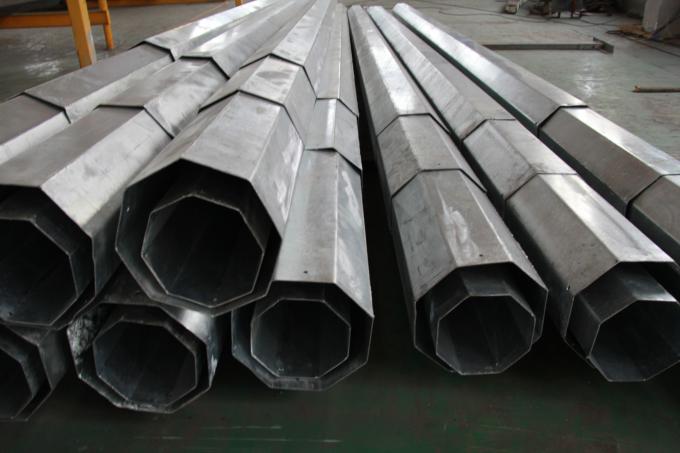 distribuzione galvanizzata tradizionale pratica di pali dell'acciaio di 69kv 60ft 65ft 70ft 1