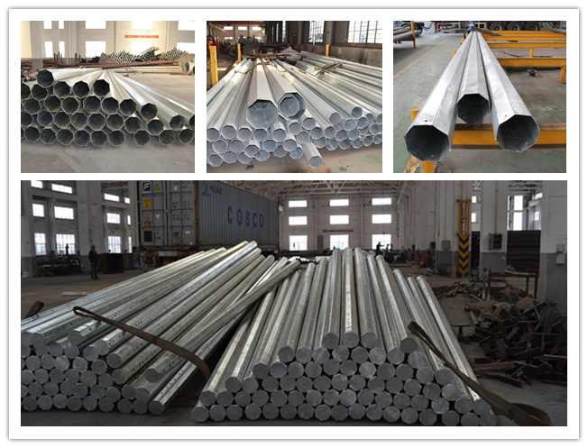 8M 5 KN 3 millimetri di acciaio Palo tubolare di spessore per la linea progetto 1 di distribuzione elettrica