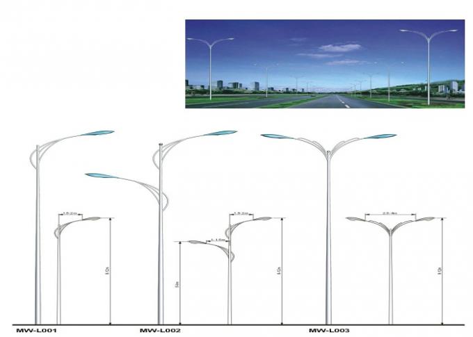 iluminazione pubblica pali elettrica 12m di 6m 8m 9m con il singolo braccio/braccio del doppio 0