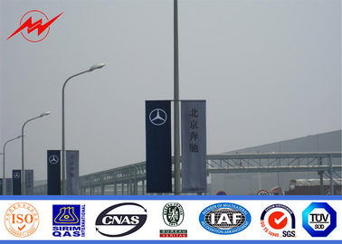 Cina palo d'acciaio di pali di iluminazione pubblica del bordo della strada 10m con l'insegna della pubblicità fornitore