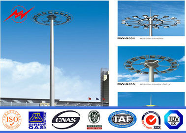 Polvere di Multisided che ricopre l'alto albero Palo di 40M d'argano per illuminazione del parco fornitore