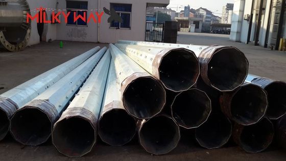 Palo di trasmissione elettrica in acciaio zincato da 17 m, carico 1200daN, ASTM A123 fornitore