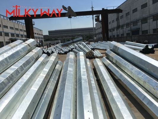 Distribuzione di potenza Polo di acciaio elettrico 35FT 40FT Hot Dip Galvanized Finish fornitore