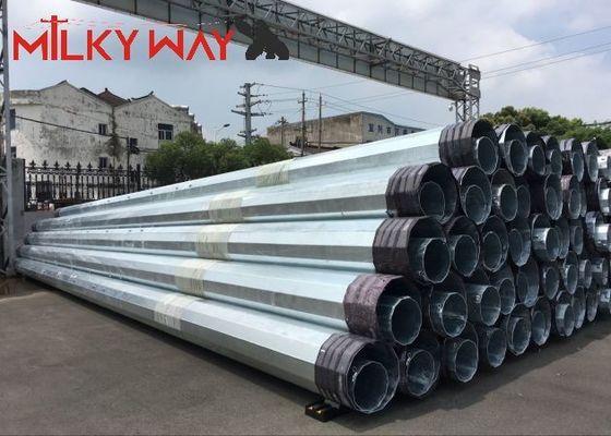Palo di trasmissione elettrica in acciaio zincato da 17 m, carico 1200daN, ASTM A123 fornitore