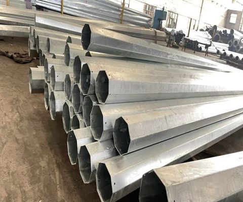 11.9M 8kn Galvanizzato palo elettrico con tre sezioni multifunzione scala superiore fornitore