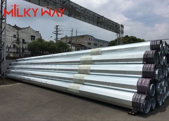 Distribuzione di potenza Polo di acciaio elettrico 35FT 40FT Hot Dip Galvanized Finish fornitore