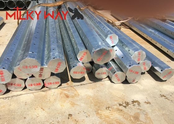 11M 8KN Acciaio Galvanizzato Tubulare Polo Telescopico con bitume 450mpa Resistenza al rendimento fornitore