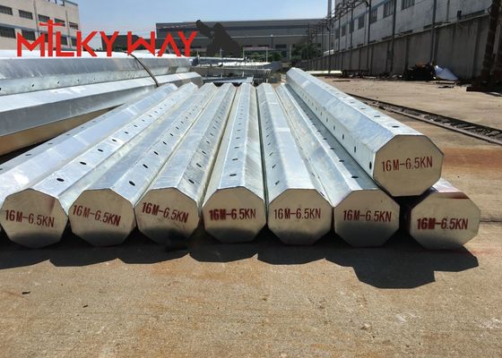 11M 8KN Acciaio Galvanizzato Tubulare Polo Telescopico con bitume 450mpa Resistenza al rendimento fornitore