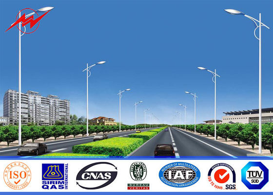 la immersione calda del degisn di palo di iluminazione pubblica di altezza di 6M-12M ha galvanizzato la superficie