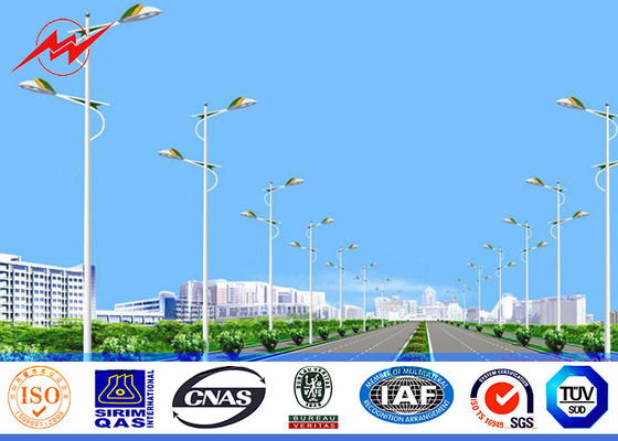 la immersione calda del degisn di palo di iluminazione pubblica di altezza di 6M-12M ha galvanizzato la superficie
