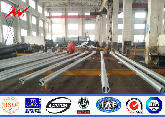 la immersione calda del doppio braccio di 7m ha galvanizzato il palo d'acciaio per illuminazione di via