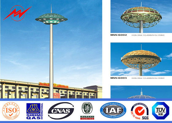 8 albero di verniciatura Palo dei lati 4mm 35M alto per illuminazione della plaza con l'argano