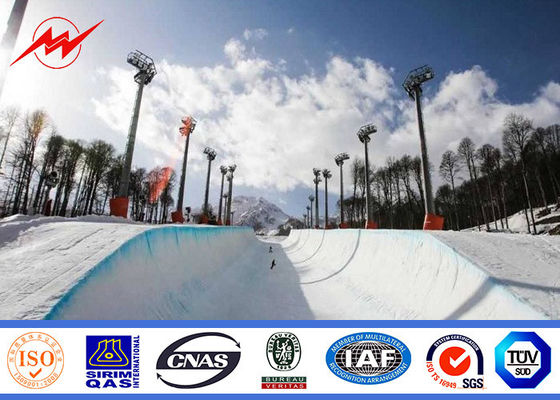 palo rotondo dell'albero di 35m alto per illuminazione del parco con il sistema di sollevamento