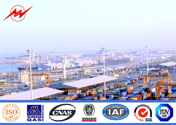 illuminazione poligonale del centro sportivo del palo dell'albero di 35m alta con il sistema di sollevamento