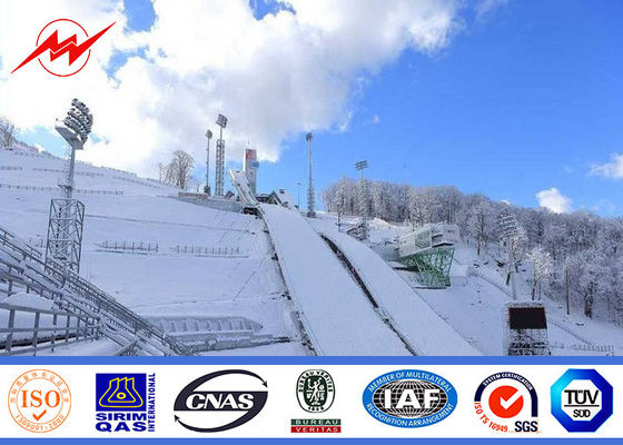 palo ottagonale dell'albero di 30m alto per illuminazione del parco con il sistema di sollevamento