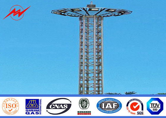 30m Q235 HDG hanno galvanizzato l'alto albero Palo con le luci di 400w HPS