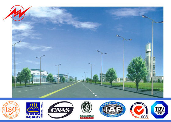 2.75mm solari 12m Palo d'acciaio galvanizzato esagerare doppio per illuminazione della strada