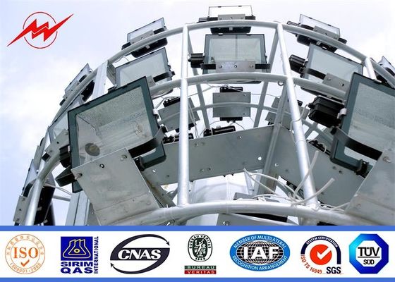 La immersione calda ha galvanizzato fuori l'alta luce di palo dell'albero della porta per il centro sportivo