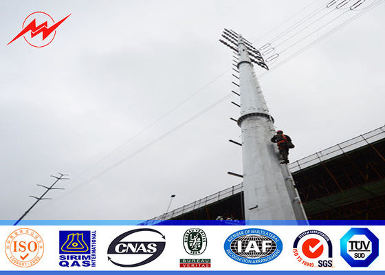 Galvanzied d'acciaio Electric Power Palo per la linea di trasmissione 345KV