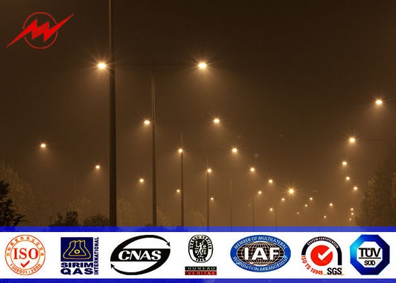 pali di iluminazione pubblica solari di altezza di 7m galvanizzati per illuminazione della strada principale della via
