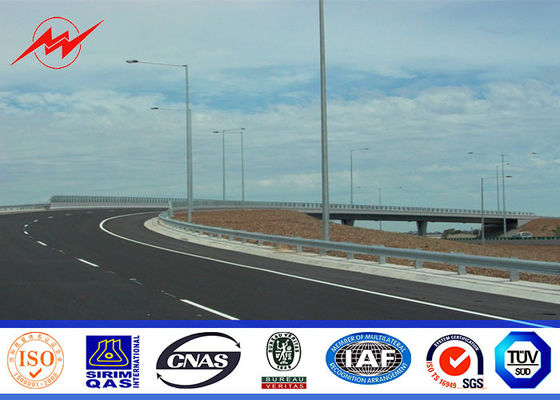 pali di iluminazione pubblica solari di altezza di 7m galvanizzati per illuminazione della strada principale della via