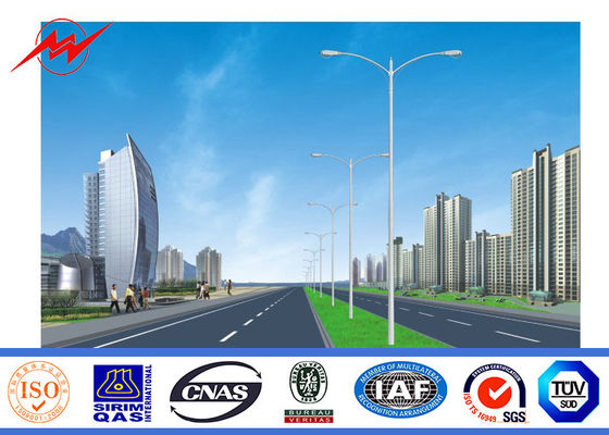 Sezione d'acciaio galvanizzata di verniciatura della strada privata 2.5mm Palo uno con il braccio trasversale due