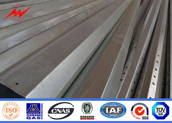 Bassa tensione palo leggero elettrico d'acciaio laminato a caldo con il rivestimento della polvere di HDG