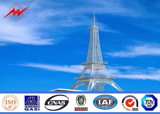 Torre unipolare elettrica d'acciaio di telecomunicazione galvanizzata alta tensione