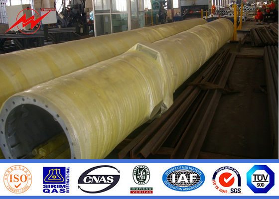 Torre unipolare della trasmissione di telecomunicazione tubolare con il rivestimento della polvere