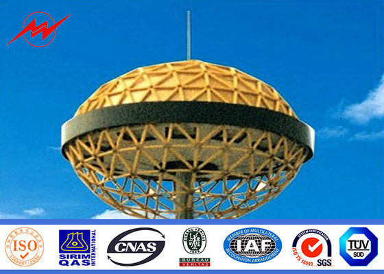 HDG che dipinge l'alto albero Palo di 70M con il sistema di sollevamento per illuminazione della plaza