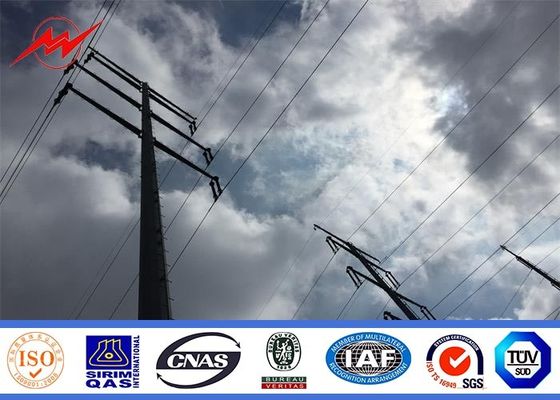 Utilità ottagonali palo leggero d'acciaio 10kv - 400kv di elettricità di galvanizzazione