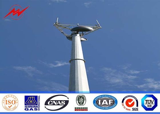 La mono Palo torre mobile del telefono cellulare dell'acciaio 100ft/ha affusolato/Pali d'acciaio flangiati