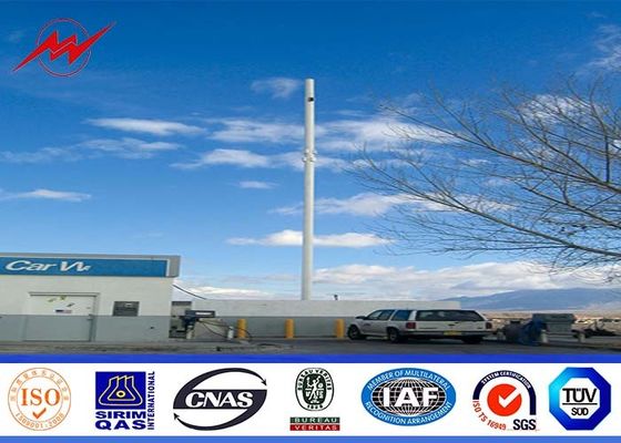 La mono Palo torre mobile del telefono cellulare dell'acciaio 100ft/ha affusolato/Pali d'acciaio flangiati