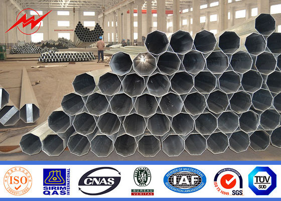 40FT ottagonali 138KV palo pratico d'acciaio per la trasmissione di corrente elettrica