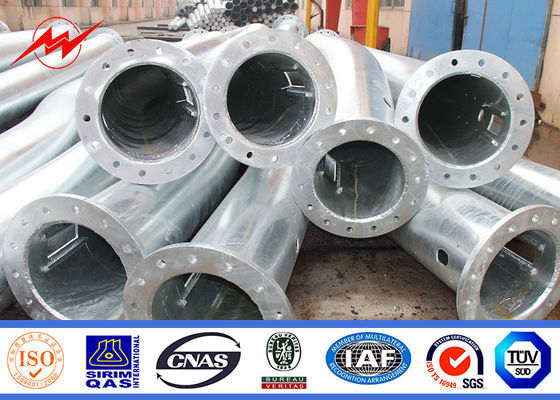 12m ha galvanizzato il rivestimento quadrato della polvere di 2.5mm pali leggeri con le armi trasversali