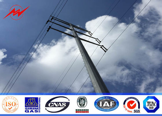 40ft conici 138kv palo pratico d'acciaio per la linea elettrica di distribuzione della trasmissione