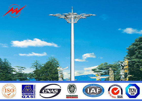 Pali di illuminazione alti di saldatura dorati dell'albero di colore 15m per l'aeroporto/scuola/ville