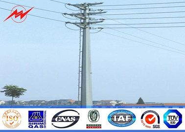 materiale d'acciaio di 10m 2.5KN palo pratico Q345 per potere di distribuzione dell'Africa Electicity con galvanizzazione