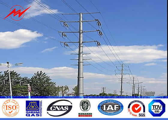 Linea protezione tubolare d'acciaio di tensione d'altezza 33 chilovolt del bitume di Palo