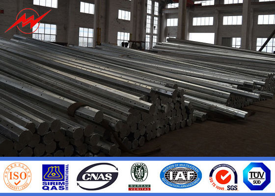 Trasmissione elettrica poligonale palo pratico d'acciaio di 33KV 12m con le armi trasversali