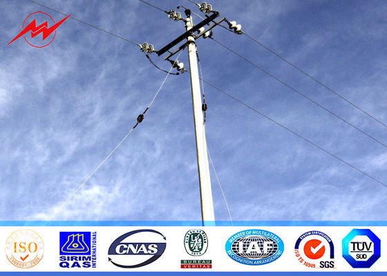 corrente elettrica d'acciaio Palo 69kv della saldatura di lamiera superiore d'acciaio del carico 1250kg di 70ft