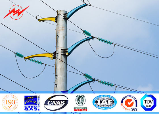 corrente elettrica d'acciaio Palo 69kv della saldatura di lamiera superiore d'acciaio del carico 1250kg di 70ft